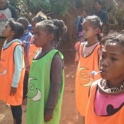 La course à la cuillère des filles