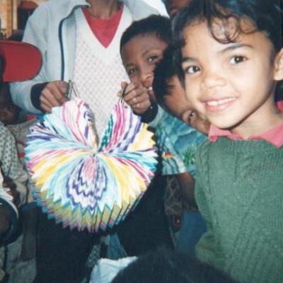 Océane Rabaraona et son lampion
